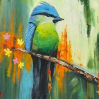 Blue bird In Serene