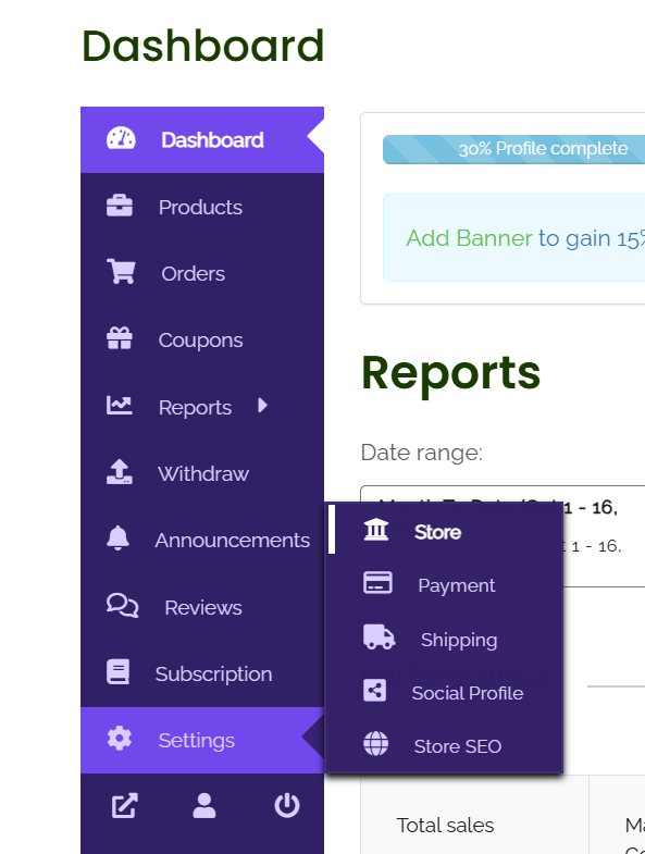Store Setup Screenshot 1